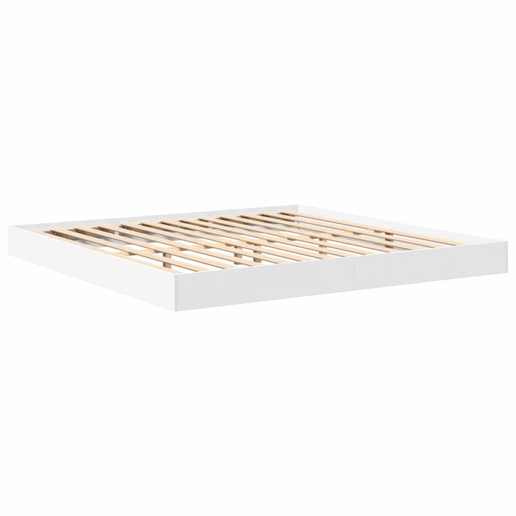 vidaXL Bookcase Bed with Shelf White 180 x 200 cm Engineered Wood 5