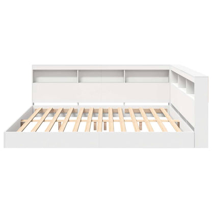 vidaXL Bookcase Bed with Shelf White 180 x 200 cm Engineered Wood 6