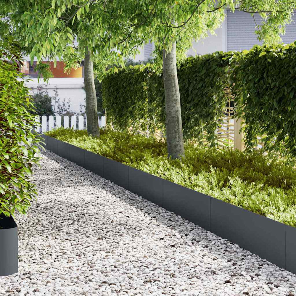 vidaXL Lawn Edging 100 x 0.05 x 30 cm Cold Rolled Steel 100 x 30 cm 50 pcs