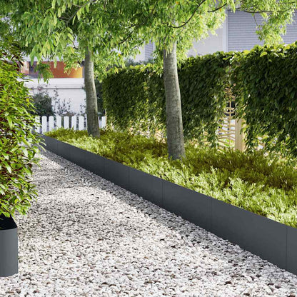 Lawn Edging 100 x 0.05 x 30 cm Cold Rolled Steel 100 x 30 cm 50 pcs Anthracite