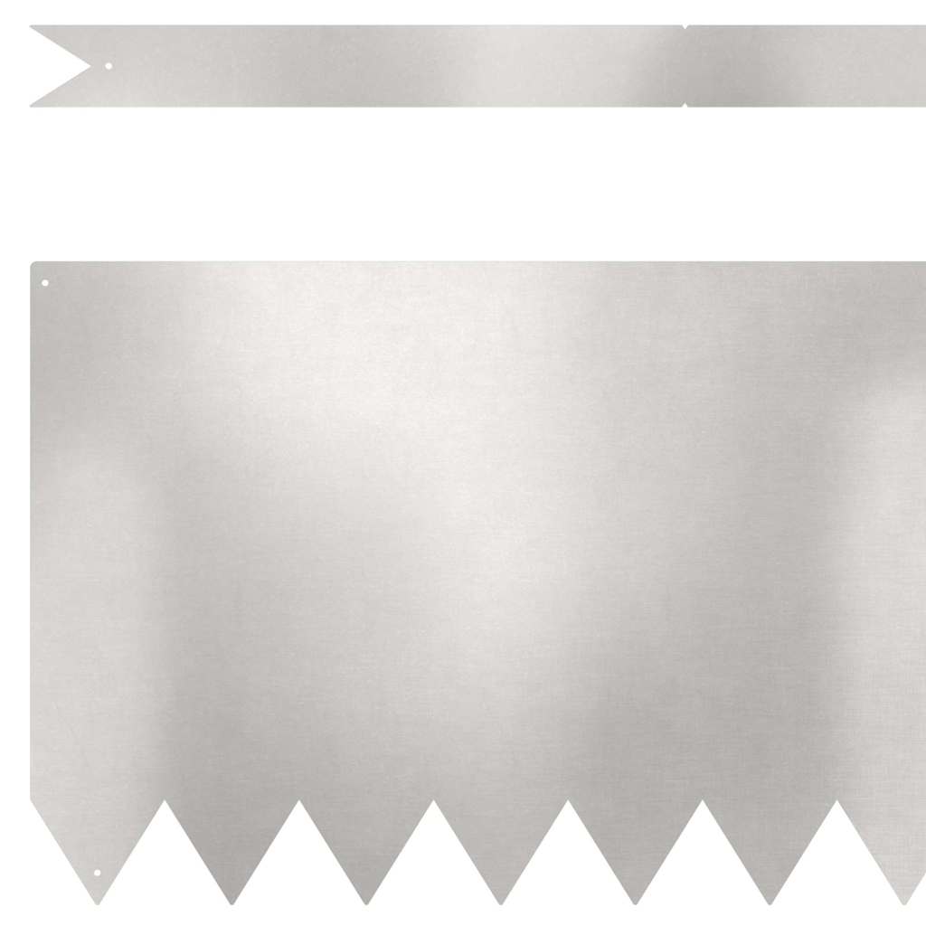 vidaXL Lawn Edging 50 pcs 100 x 0.05 x 30 cm Stainless Steel Silver 4