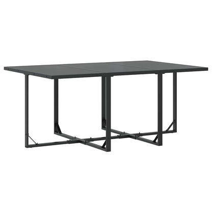 vidaXL Garden Dining Set 11 pcs Black Steel 4
