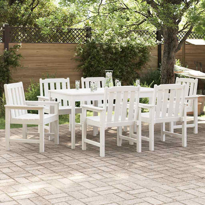 vidaXL Garden Chair 6 pcs White Polyethylene 1