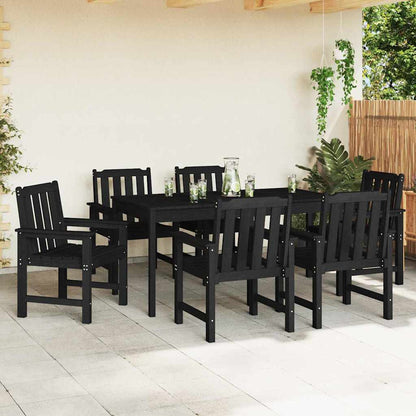 vidaXL Garden Chair 6 pcs Black Polyethylene 3