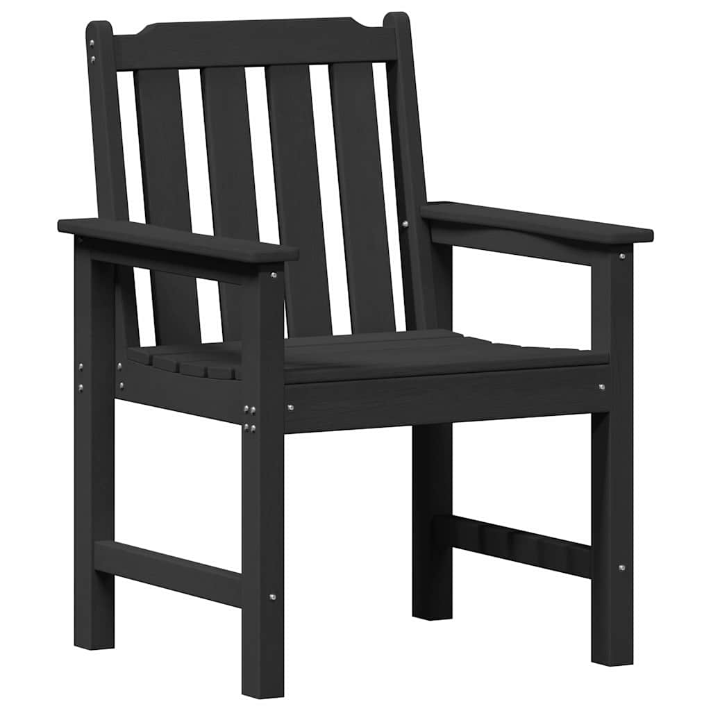 vidaXL Garden Chair 6 pcs Black Polyethylene 4
