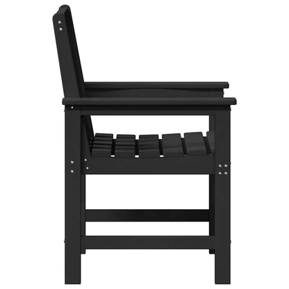 vidaXL Garden Chair 6 pcs Black Polyethylene 6