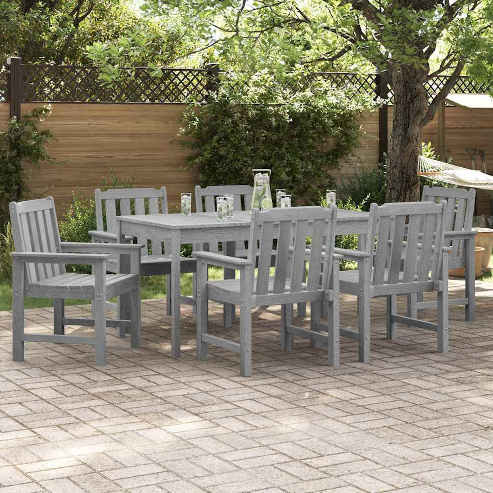 vidaXL Garden Chair 6 pcs Light Grey Polyethylene