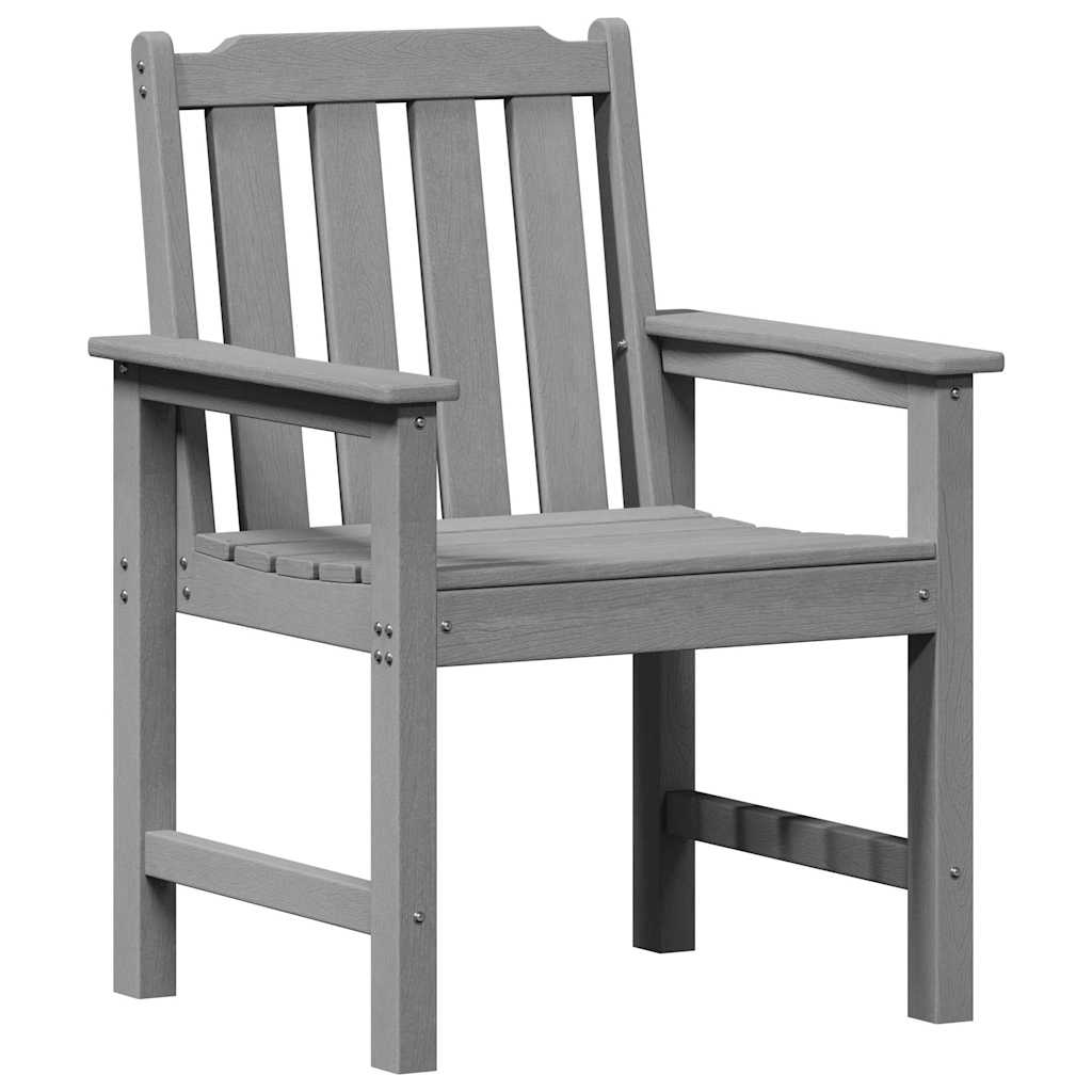 vidaXL Garden Chair 6 pcs Light Grey Polyethylene 4