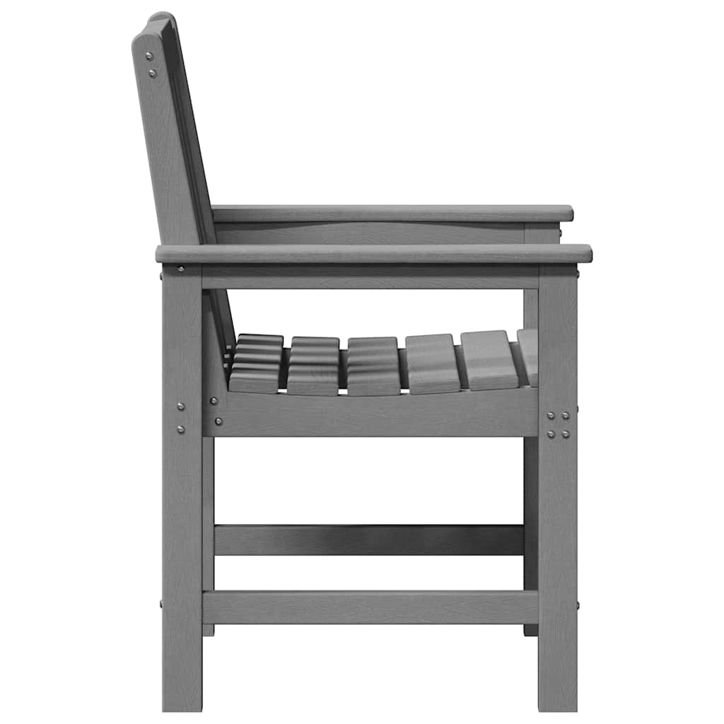vidaXL Garden Chair 6 pcs Light Grey Polyethylene 6