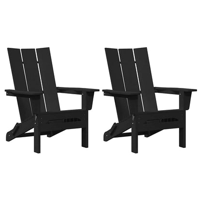 Garden Chair 2 pcs Polyethylene Black without table