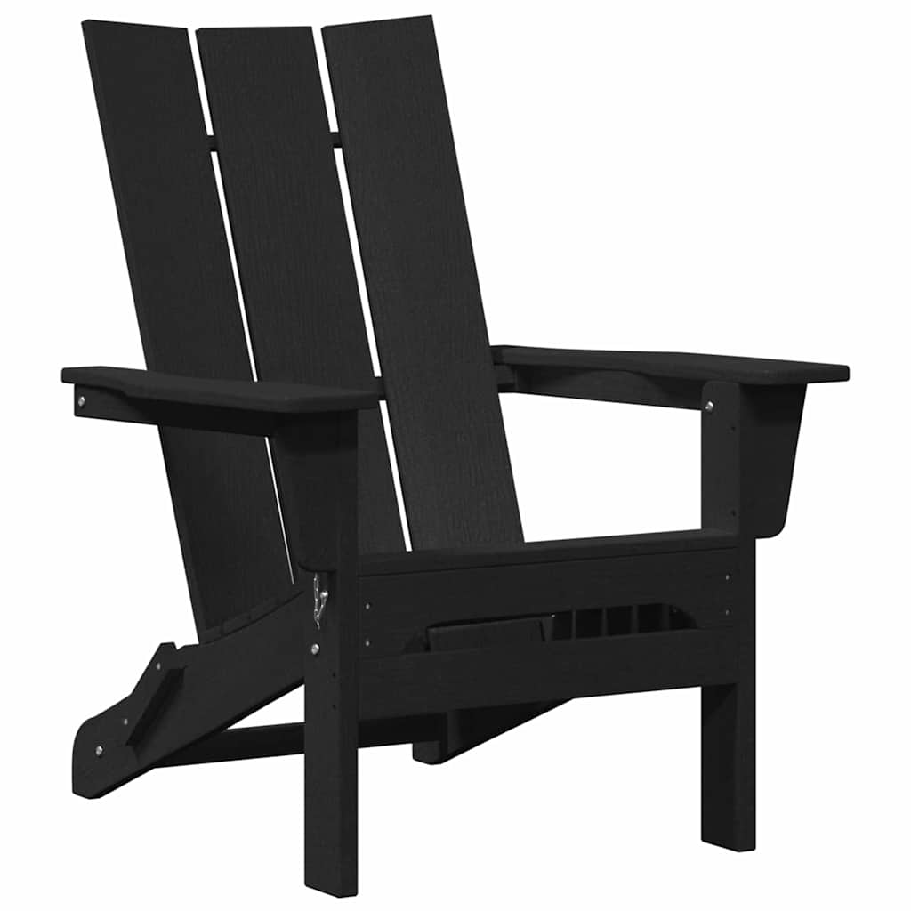Garden Chair 2 pcs Polyethylene Black without table
