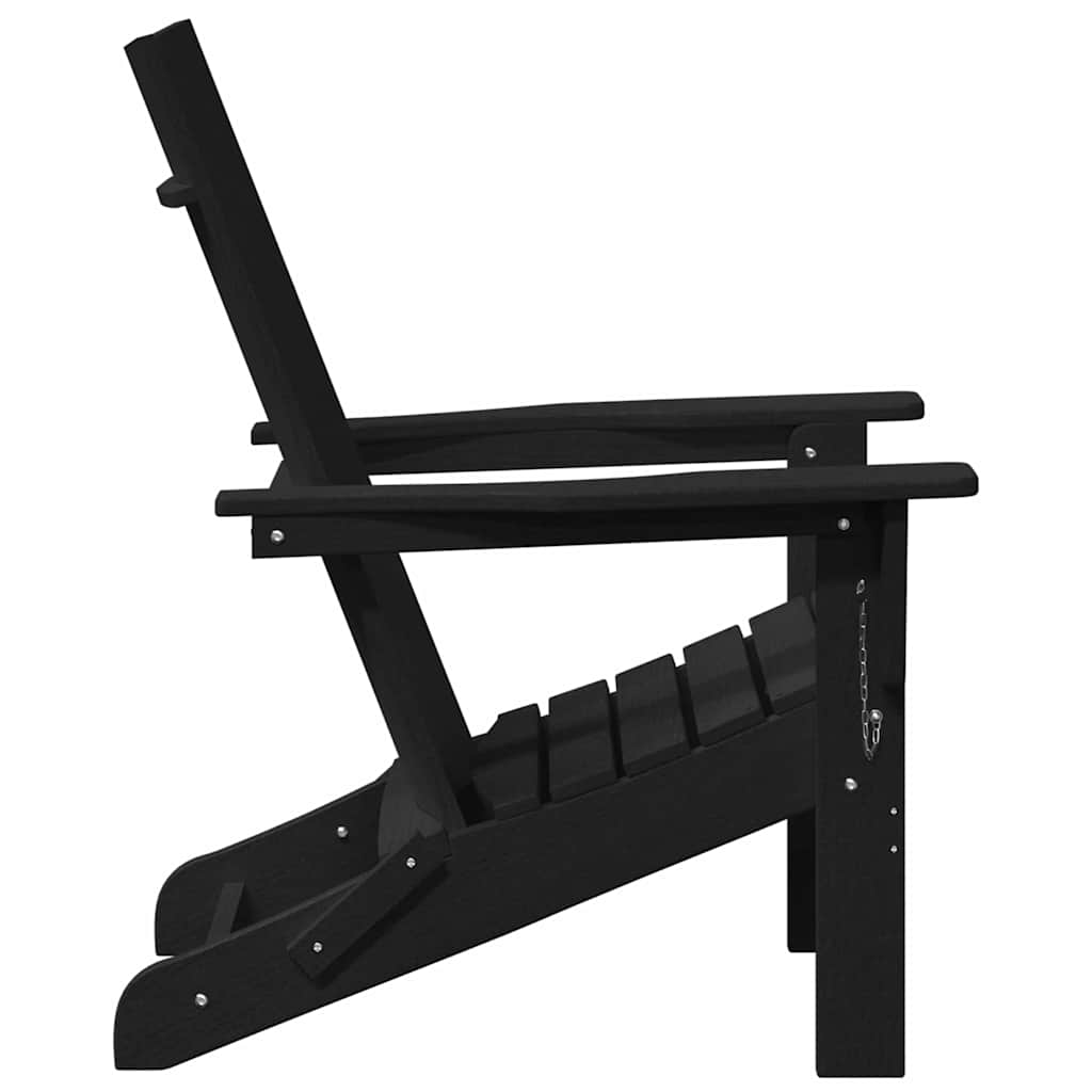 Garden Chair 2 pcs Polyethylene Black without table