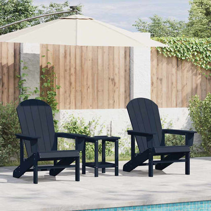 Garden Chair 2 pcs Polyethylene Navy blue without table