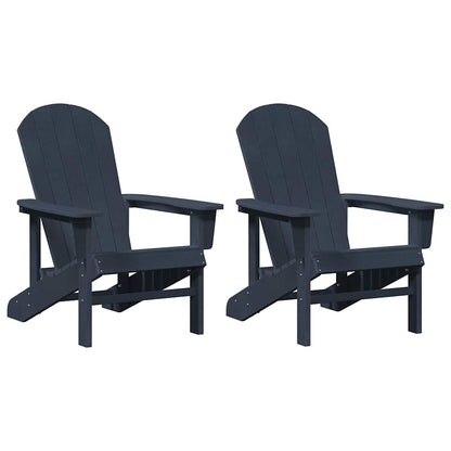 Garden Chair 2 pcs Polyethylene Navy blue without table