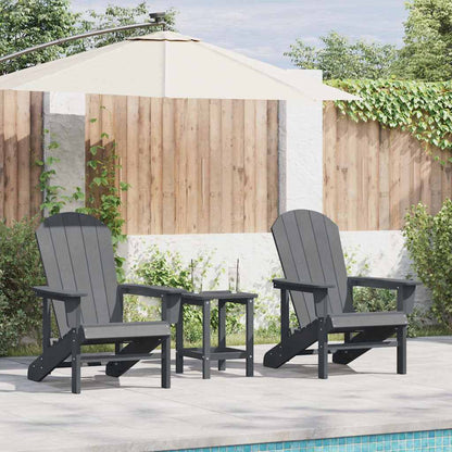 Garden Chair 2 pcs Polyethylene Light grey without table