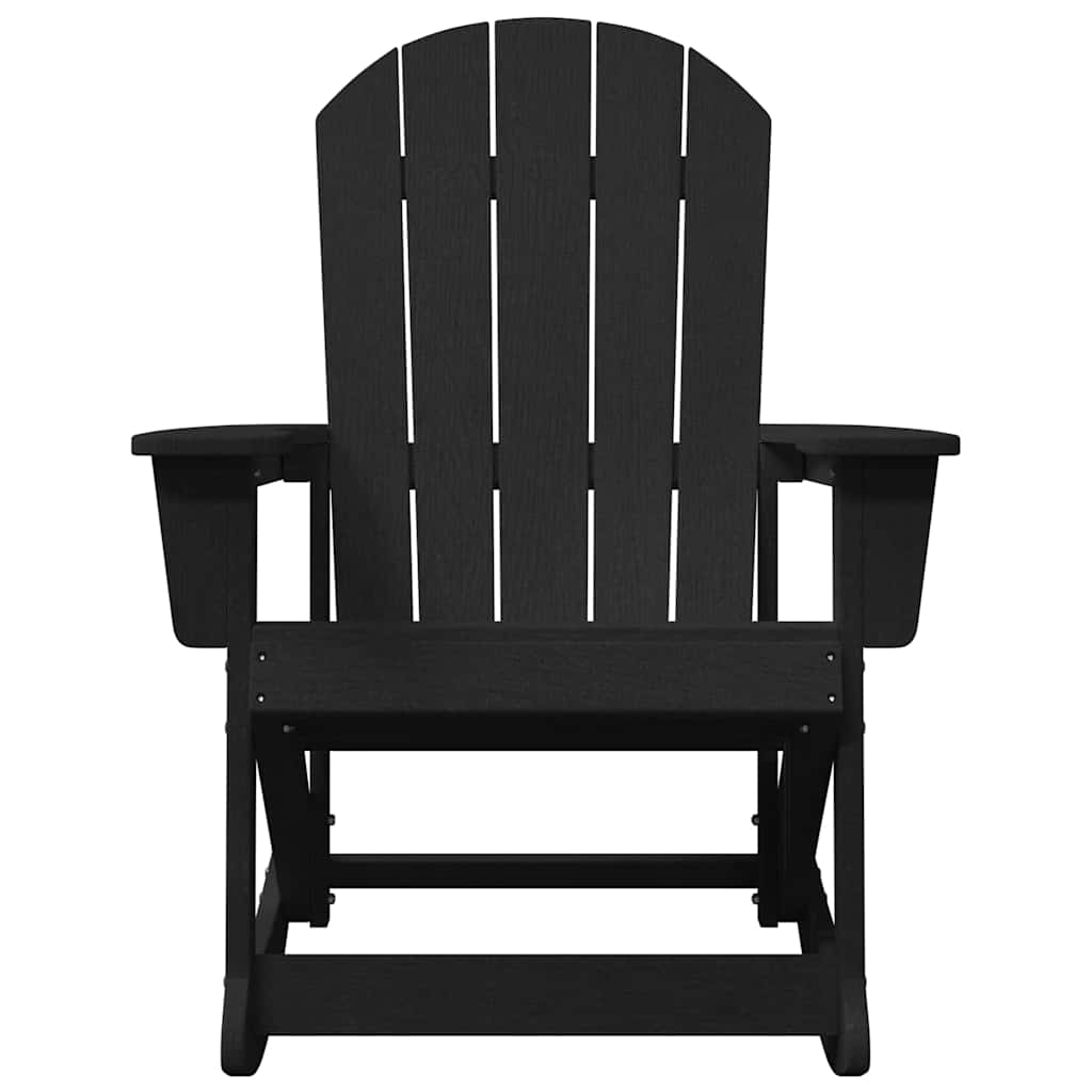 Garden Lounge Set 3 pcs HDPE Black without table