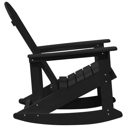 Garden Lounge Set 3 pcs HDPE Black without table