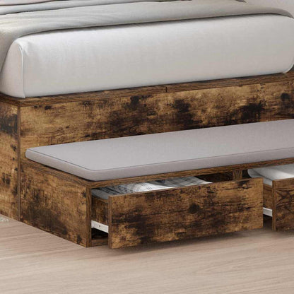 Bed Drawers Engineered Wood Smoked Oak 100 x 36.5 x 16.5 cm