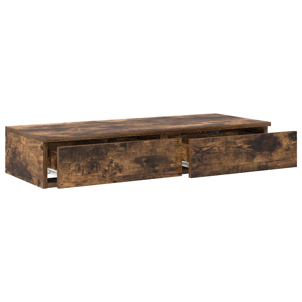 Bed Drawers Engineered Wood Smoked Oak 100 x 36.5 x 16.5 cm