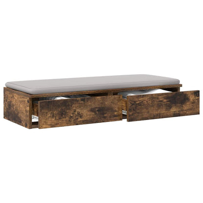 Bed Drawers Engineered Wood Smoked Oak 100 x 36.5 x 16.5 cm