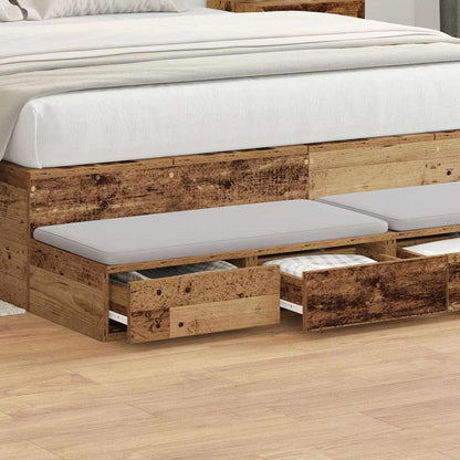 Bed Drawers Engineered Wood Old Wood 120 x 36.5 x 16.5 cm