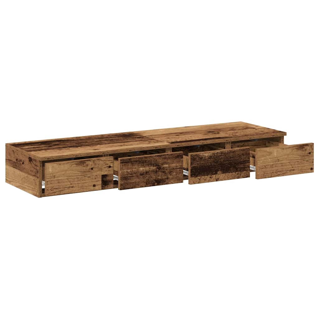 Bed Drawers Engineered Wood Old Wood 120 x 36.5 x 16.5 cm