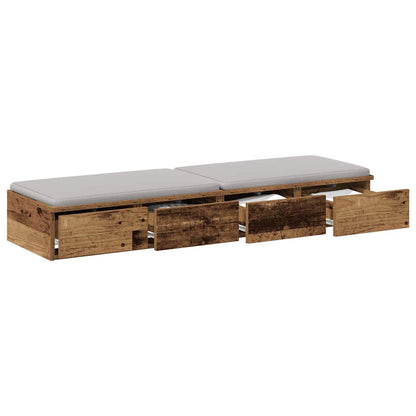 Bed Drawers Engineered Wood Old Wood 120 x 36.5 x 16.5 cm