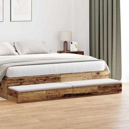 Bed Drawers Engineered Wood Old Wood 180 x 36.5 x 16.5 cm