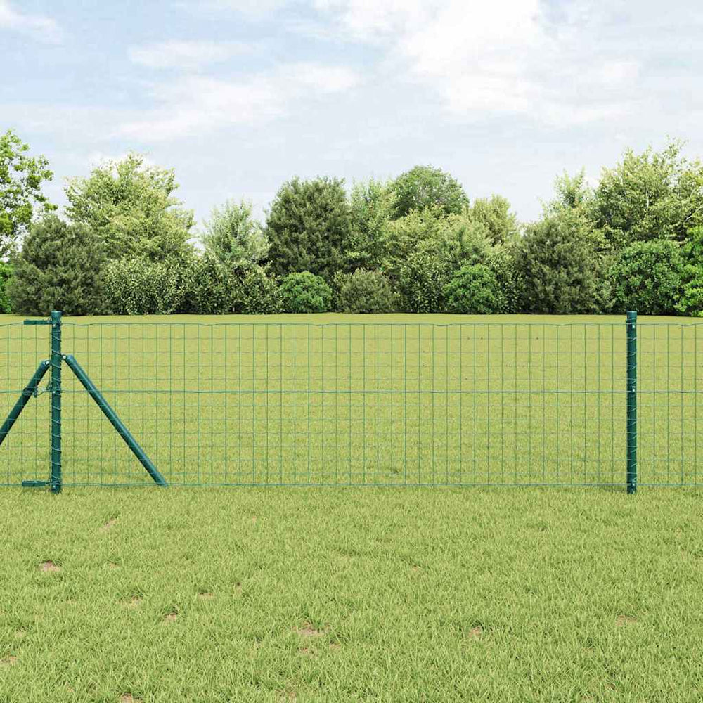 vidaXL Euro Fence 0.4 x 50 m PVC-coated iron Green
