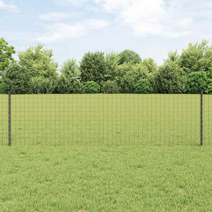 Embedded Fence Post Grey Powder-Coated Steel Steel/grey 100 cm 22