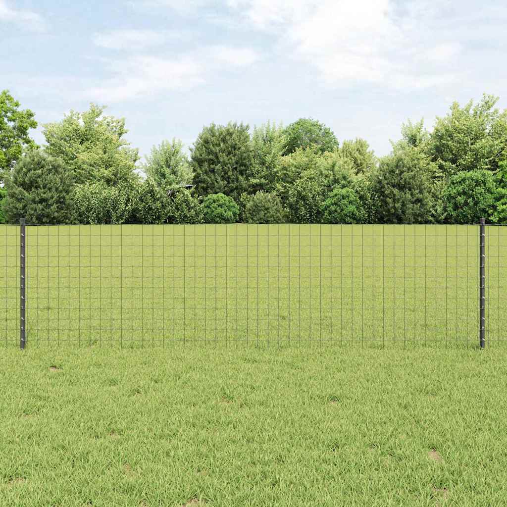 Embedded Fence Post Grey Powder-Coated Steel Steel/grey 100 cm 44