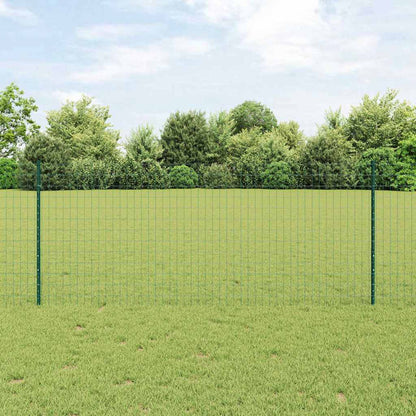 Euro Fence with Post 10 x 0.6 m PVC-Coated Steel Mesh Green 10 x 0.4 m – 10 x 1 m 10 x 1 m fence (5 x 7.5 cm mesh)