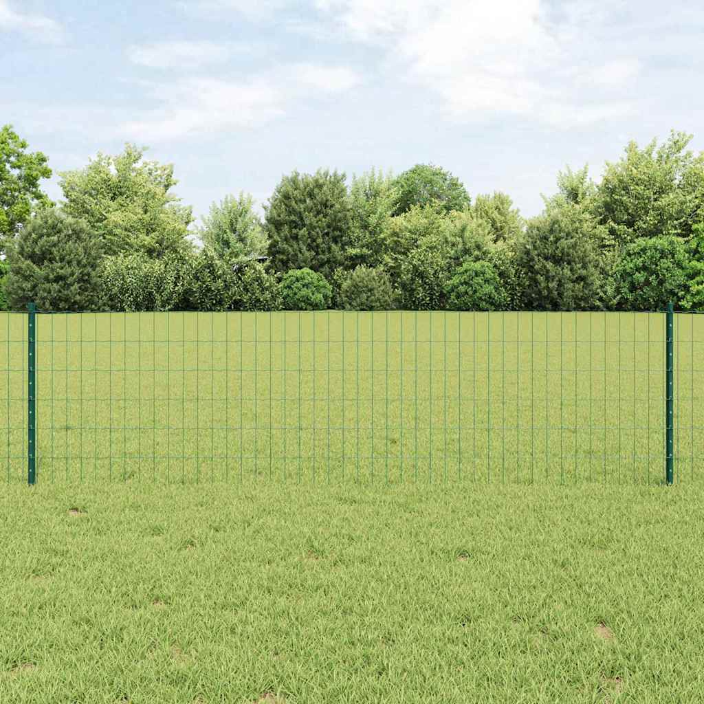 Euro Fence with Post 10 x 0.6 m PVC-Coated Steel Mesh Green 10 x 0.4 m – 10 x 1 m 10 x 0.6 m fence (5 x 10 cm mesh)