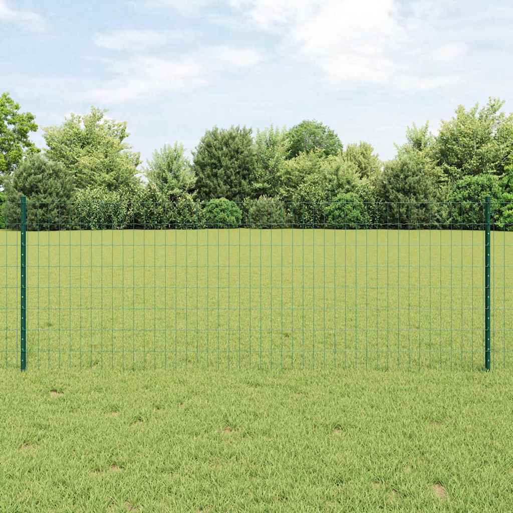 Euro Fence with Post 10 x 0.6 m PVC-Coated Steel Mesh Green 10 x 0.4 m – 10 x 1 m 10 x 0.8 m fence (5 x 10 cm mesh)