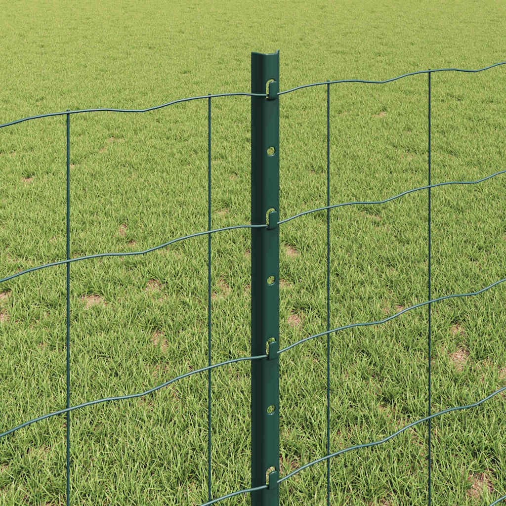 Euro Fence with Post 10 x 0.6 m PVC-Coated Steel Mesh Green 10 x 0.4 m – 10 x 1 m 10 x 0.8 m fence (10 x 10 cm mesh)