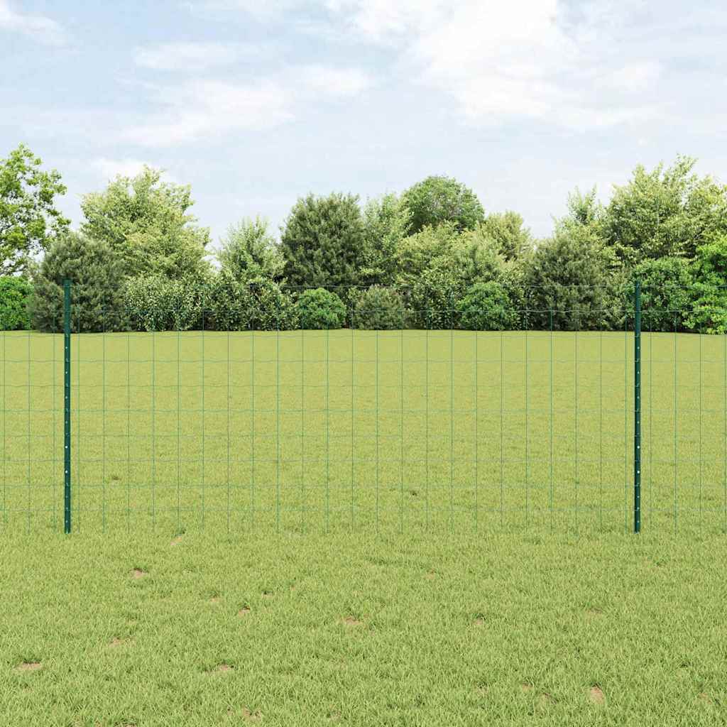 Euro Fence with Post 10 x 1.2 m PVC-Coated Steel Mesh Green 10 x 1 m – 10 x 1.5 m 10 x 1 m fence (10 x 10 cm mesh)