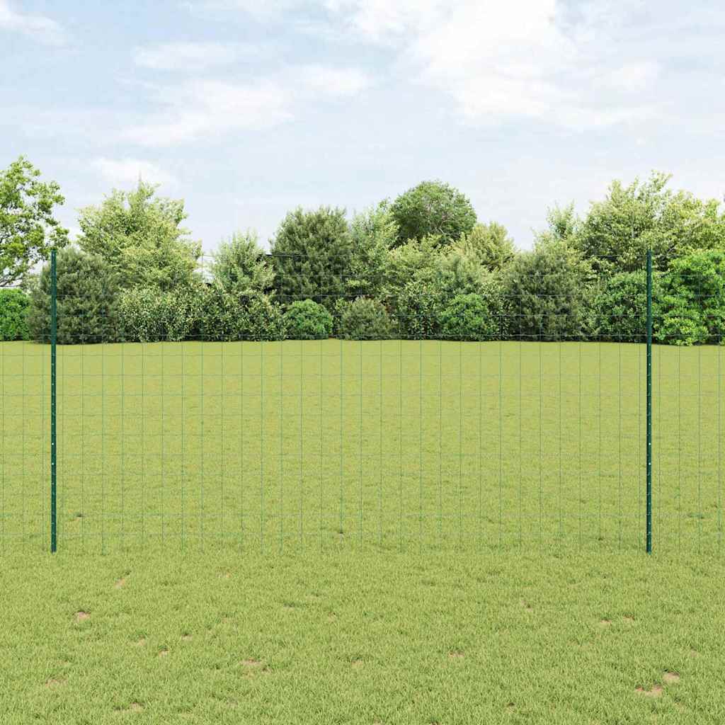Euro Fence with Post 10 x 1.6 m PVC-Coated Steel Mesh Green 10 x 1.5 m – 25 x 1 m 10 x 1.6 m fence (10 x 10 cm mesh)