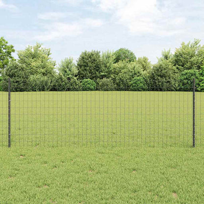 Euro Fence with Post 10 x 1 m PVC-Coated Steel Mesh Grey 10 x 0.4 m – 10 x 1 m 10 x 0.8 m fence (5 x 7.5 cm mesh)