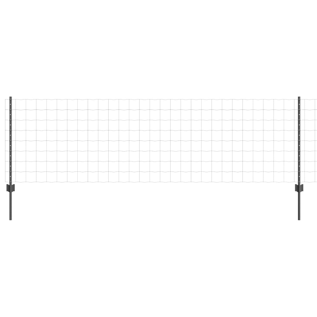 Euro Fence with Post 10 x 1 m PVC-Coated Steel Mesh Grey 10 x 0.4 m – 10 x 1 m 10 x 0.8 m fence (10 x 10 cm mesh)
