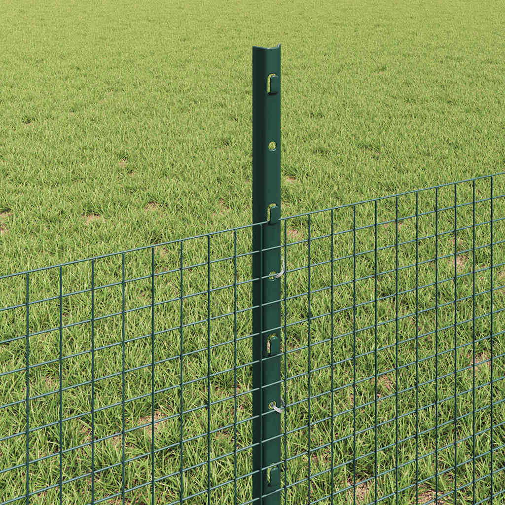 Welded Wire Fence with Posts 10 x 1 m Galvanised Steel Green 10 x 0.4 m – 10 x 1.2 m 10 x 0.5 m fence (1.9 x 1.9 cm mesh)