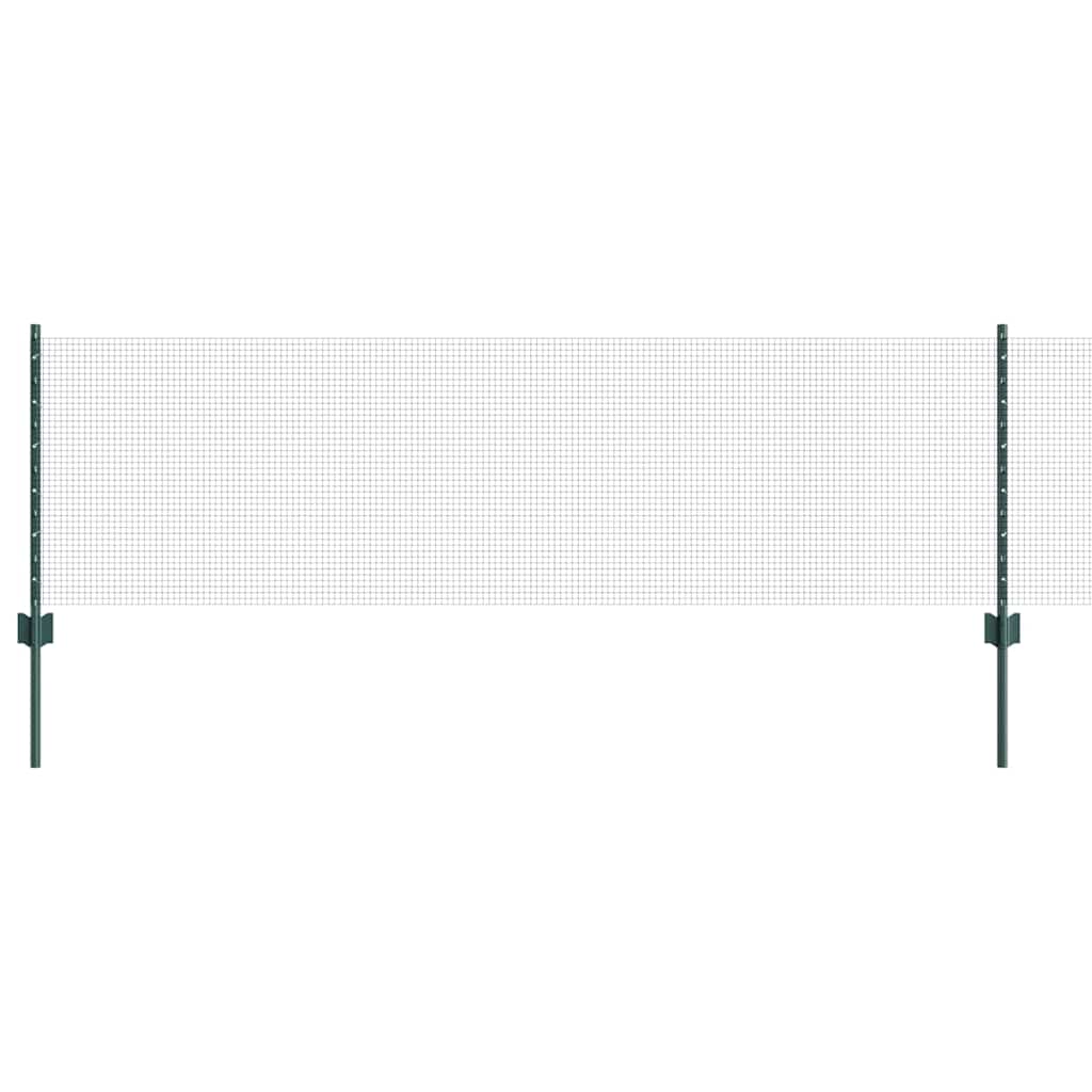 Welded Wire Fence with Posts 10 x 1.4 m PVC-Coated Steel Green 10 x 1.2 m – 25 x 0.6 m 25 x 0.6 m fence (1.2 x 1.2 cm mesh)