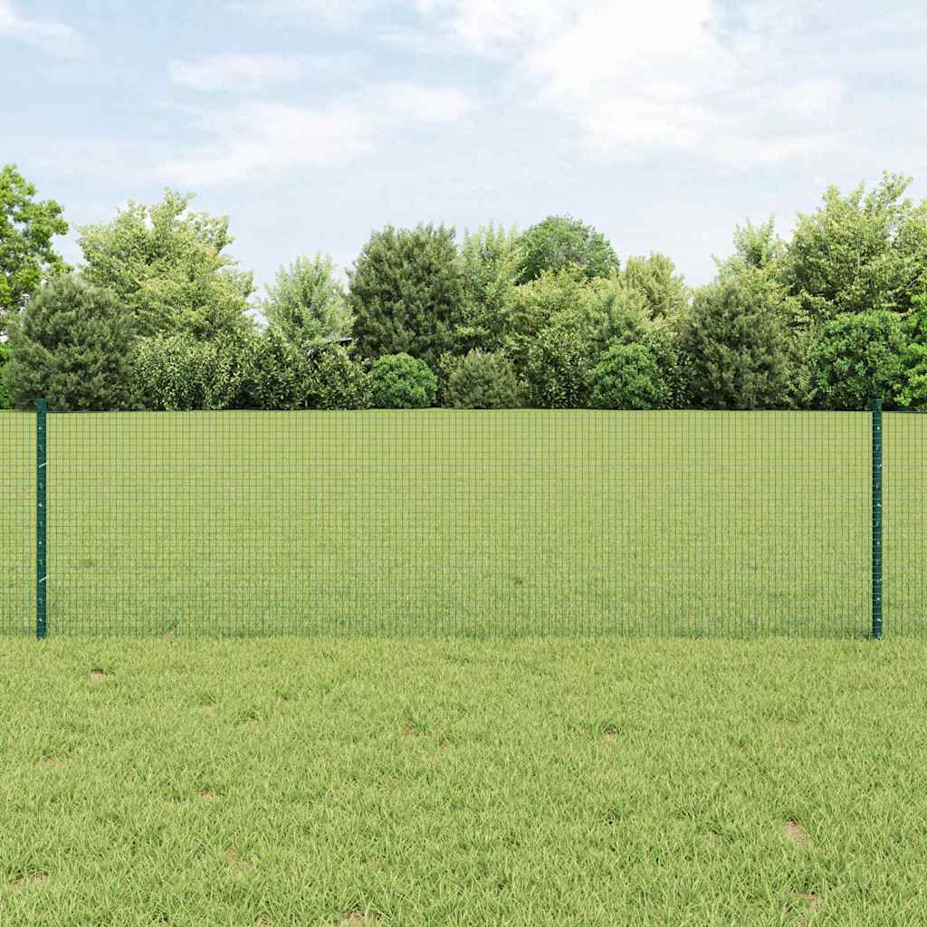 Welded Wire Fence with Posts 10 x 1.4 m PVC-Coated Steel Green 10 x 1.2 m – 25 x 0.6 m 25 x 0.6 m fence (1.6 x 1.6 cm mesh)