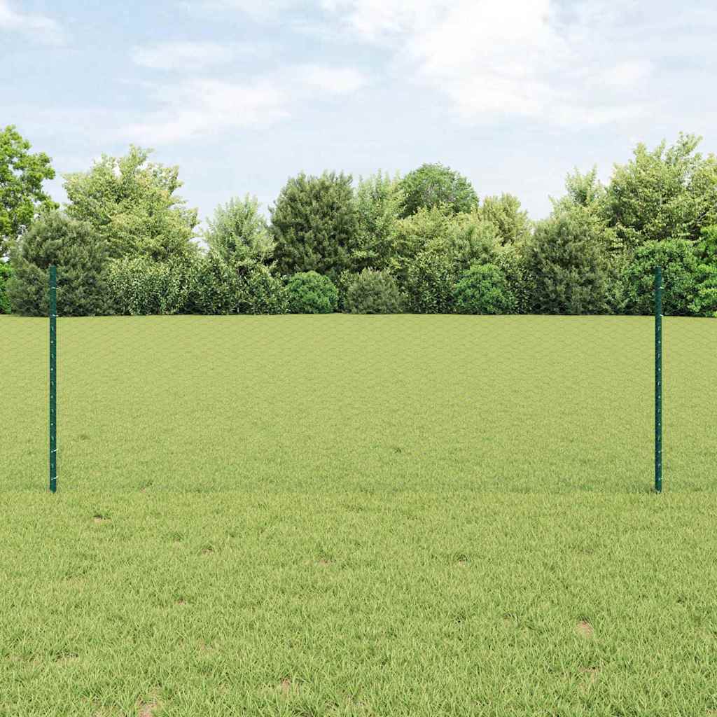 Hexagonal Fence with Post 10 x 0.5 m PVC-Coated Steel Green 10 x 0.4 m – 10 x 1 m 10 x 0.8 m fence (2.5 cm width mesh)