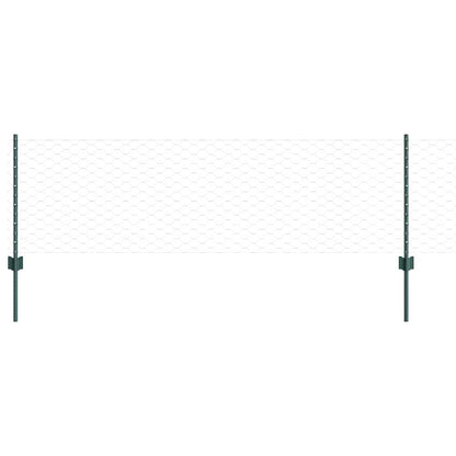Hexagonal Fence with Post 100 x 0.8 m PVC-Coated Steel Green 100 x 0.6 m – 100 x 1.6 m 100 x 0.6 m fence (5 cm width mesh)