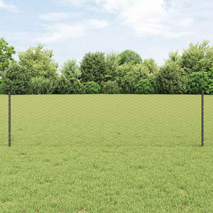 Hexagonal Fence with Post 25 x 0.8 m PVC-Coated Steel Mesh Grey 25 x 0.6 m – 50 x 0.5 m 25 x 0.6 m fence (3.6 cm width mesh)