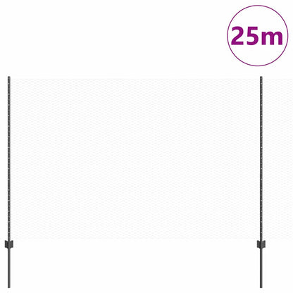 Hexagonal Fence with Post 25 x 0.8 m PVC-Coated Steel Mesh Grey 25 x 0.6 m – 50 x 0.5 m 25 x 1.6 m fence (3.6 cm width mesh)