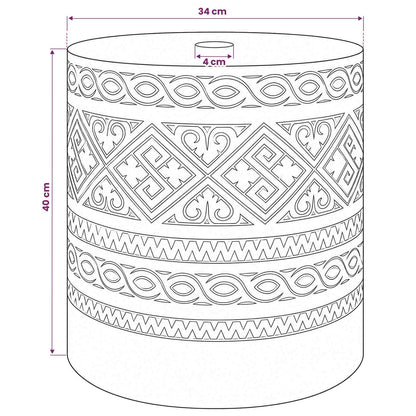 Parasol Base 23 kg Solid Wood Cylindrical White washed