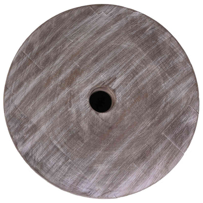 Parasol Base 23 kg Solid Wood Cylindrical White washed