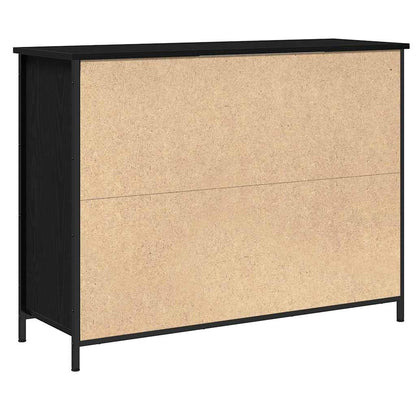 Sideboard 100x35x75 cm Engineered Wood Black oak