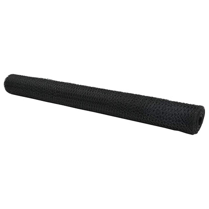 Hexagon Fence 1 x 50 m PVC Grey mesh Size 25 mm 1.4 m